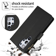 For Samsung Galaxy S24 Ultra 5G YM016 Rhombic Zipper Card Wallet Leather Phone Case with Lanyard(Black)