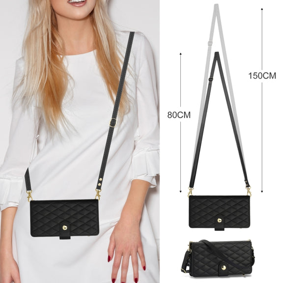 For Samsung Galaxy S24 Ultra 5G YM016 Rhombic Zipper Card Wallet Leather Phone Case with Lanyard(Black)