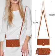 For Samsung Galaxy S24 Ultra 5G YM016 Rhombic Zipper Card Wallet Leather Phone Case with Lanyard(Brown)