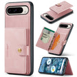 For Google Pixel 9 Pro JEEHOOD J01 Retro Magnetic Detachable Wallet Phone Case(Pink) - Google Cases by JEEHOOD | Online Shopping South Africa | PMC TechLife | Buy Now Pay Later Mobicred