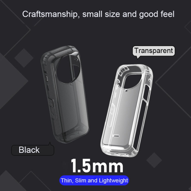 For Insta360 X4 Clear 1.5mm Soft TPU Protective Case Single Cover(Clear Black) - Case & Bags by PMC TechLife | Online Shopping South Africa | PMC TechLife | Buy Now Pay Later Mobicred
