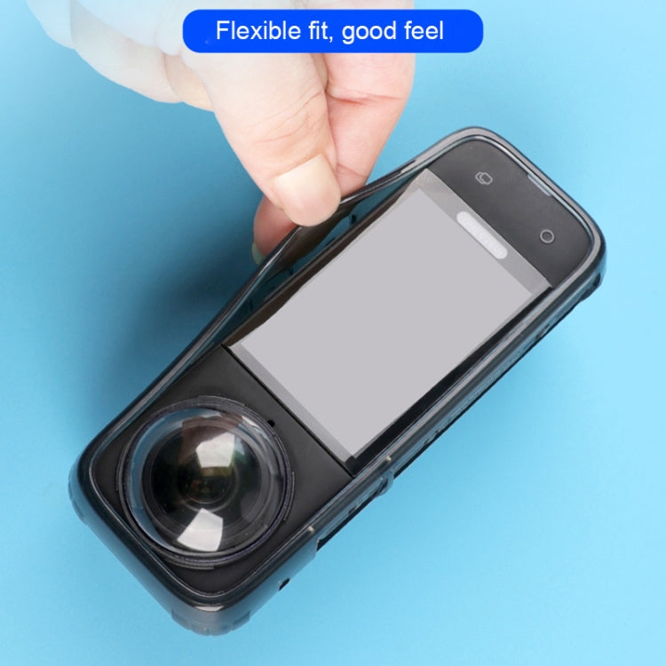 For Insta360 X4 Clear 1.5mm Soft TPU Protective Case With Hand Strap(Transperant) - Case & Bags by PMC TechLife | Online Shopping South Africa | PMC TechLife | Buy Now Pay Later Mobicred
