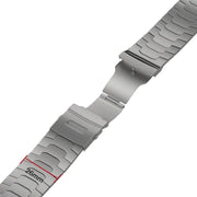 For Apple Watch SE 2022 44mm 26mm Oracle Safety Buckle Titanium Alloy Watch Band(Silver)