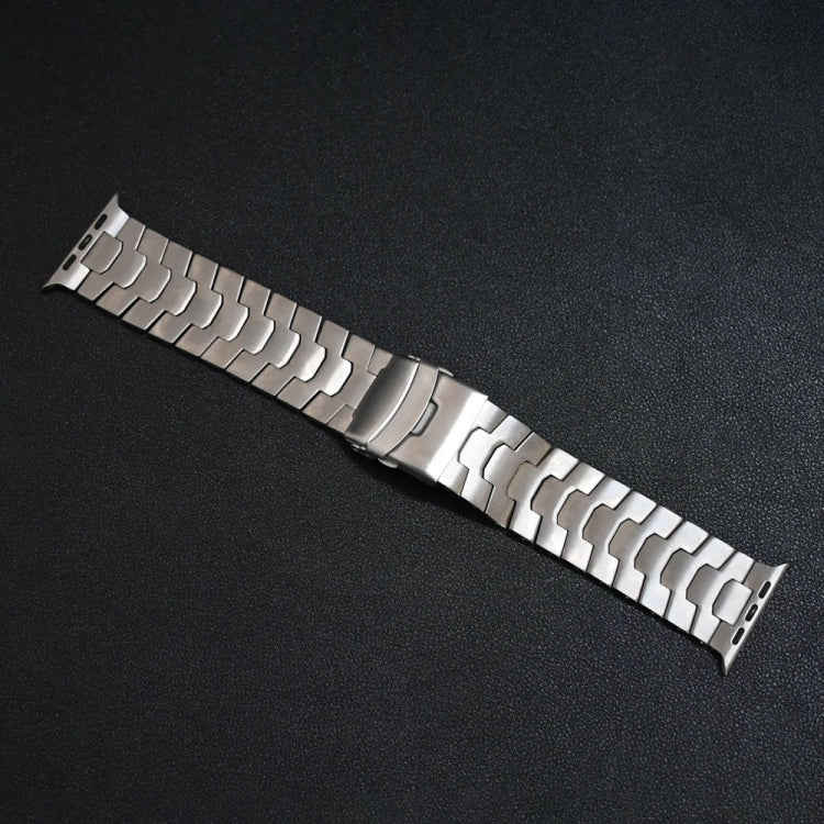 For Apple Watch SE 2023 44mm 26mm Oracle Safety Buckle Titanium Alloy Watch Band(Black)
