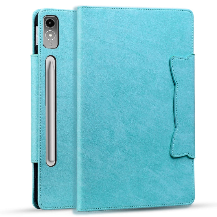 For Lenovo Tab P12 Cat Buckle Leather Tablet Case(Sky Blue) - Lenovo by PMC TechLife | Online Shopping South Africa | PMC TechLife | Buy Now Pay Later Mobicred