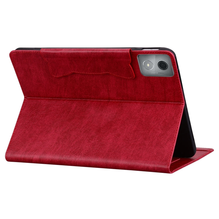 For Lenovo Tab K11 Plus / M11 Plus  Cat Buckle Leather Tablet Case(Red) - Lenovo by PMC TechLife | Online Shopping South Africa | PMC TechLife | Buy Now Pay Later Mobicred