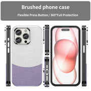 For iPhone 16 Pro Leather Texture MagSafe Magnetic TPU + PC Phone Case(Light Purple)