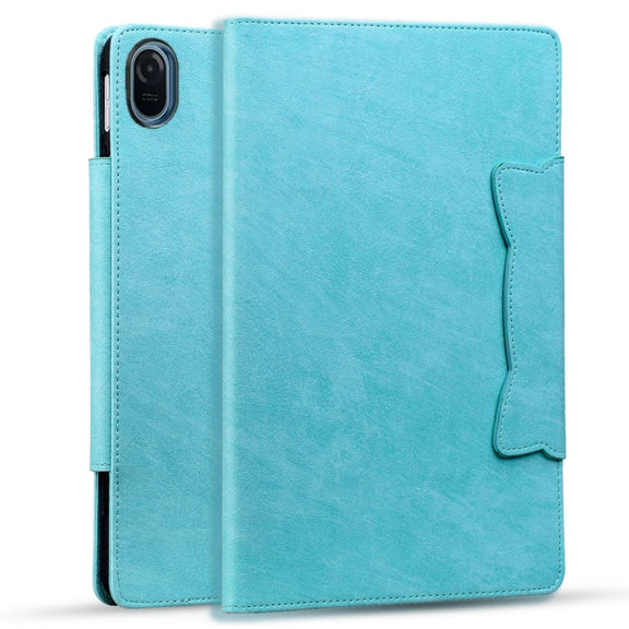 For Honor Pad 8 Cat Buckle Leather Tablet Case(Sky Blue)