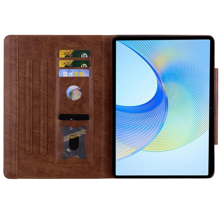 For Honor Pad 8 Cat Buckle Leather Tablet Case(Brown)