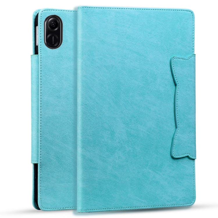 For Honor Pad X9 / X8 Pro Cat Buckle Leather Tablet Case(Sky Blue) - Honor by PMC TechLife | Online Shopping South Africa | PMC TechLife | Buy Now Pay Later Mobicred