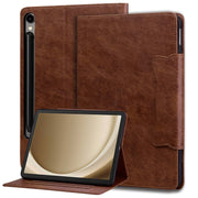 For Samsung Galaxy Tab S9 FE / S9 / S8 / S7 Cat Buckle Leather Smart Tablet Case(Brown)