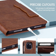 For Samsung Galaxy Tab S9 FE / S9 / S8 / S7 Cat Buckle Leather Smart Tablet Case(Brown)