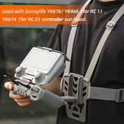For DJI RC 2 / 1 Sunnylife Remote Control Waist Support Bracket Chest Strap(Grey)