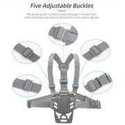 For DJI RC 2 / 1 Sunnylife Remote Control Waist Support Bracket Chest Strap(Grey)
