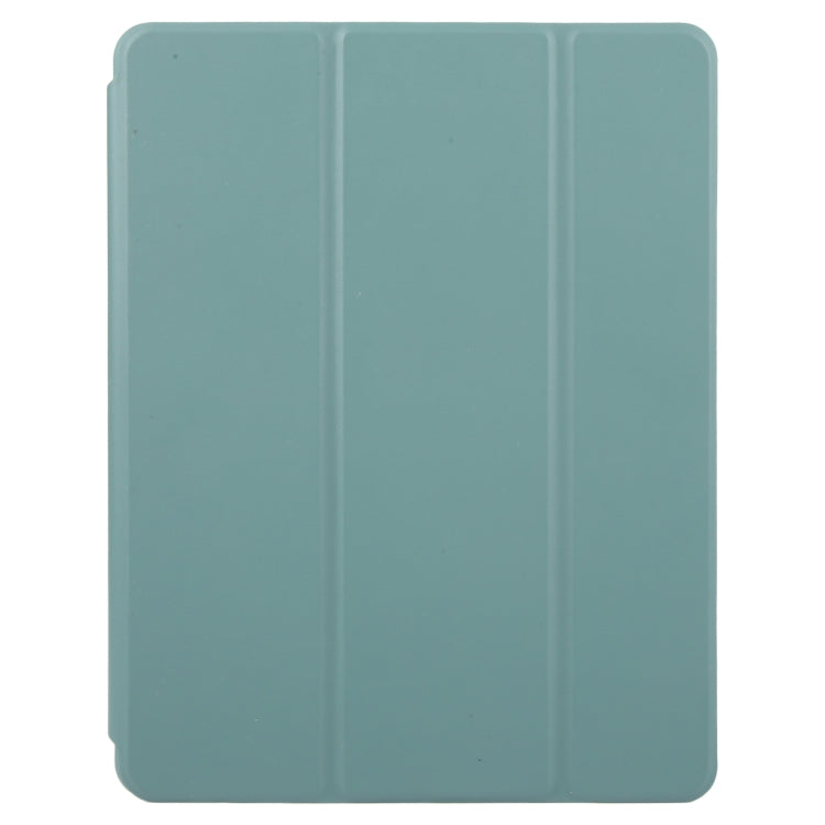 For iPad 9.7 2018 & 2017 / Air / Air2 GEBEI Acrylic TPU 3-folding Rotating Smart Tablet Leather Case withh Pen Slot(Dark Green)
