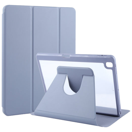 For iPad 10.2 2021 / 2020 / 2019 / Air 3 GEBEI Acrylic TPU 3-folding Rotating Smart Tablet Leather Case withh Pen Slot(Light Purple) - free shipping - PMC Jewellery - Order now!