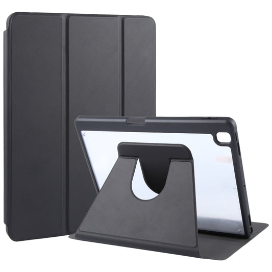 For iPad 10.2 2021 / 2020 / 2019 / Air 3 GEBEI Acrylic TPU 3-folding Rotating Smart Tablet Leather Case withh Pen Slot(Black) - free shipping - PMC Jewellery - Order now!