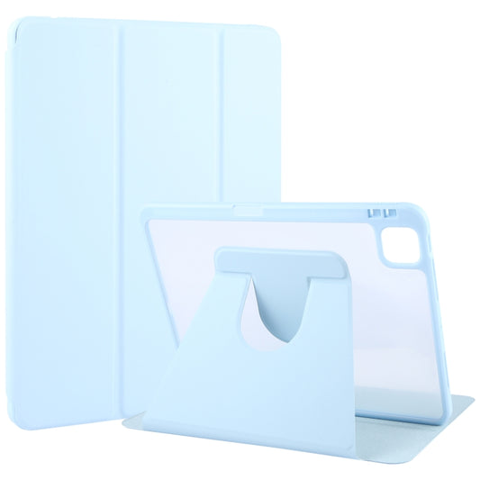 For iPad 2025 / 2022 GEBEI Acrylic TPU 3-folding Rotating Smart Tablet Leather Case withh Pen Slot(Sky Blue) - free shipping - PMC Jewellery - Order now!