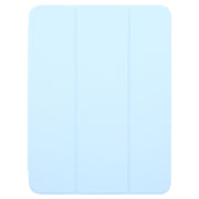 For iPad 2025 / 2022 GEBEI Acrylic TPU 3-folding Rotating Smart Tablet Leather Case withh Pen Slot(Sky Blue)