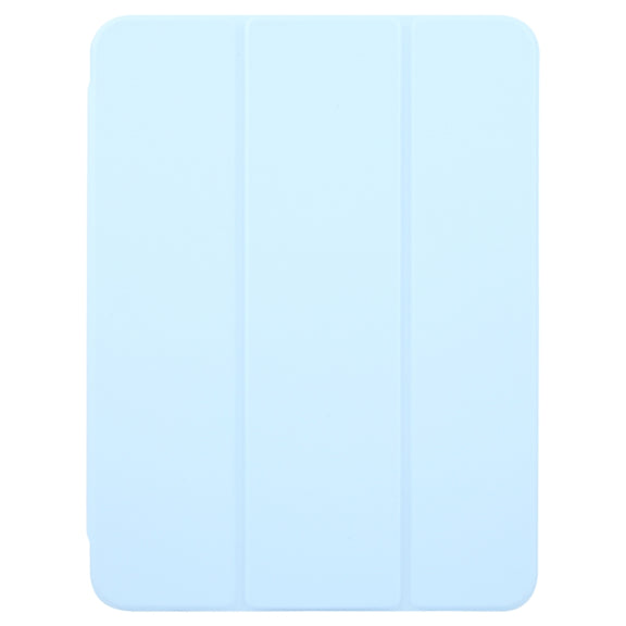 For iPad 2025 / 2022 GEBEI Acrylic TPU 3-folding Rotating Smart Tablet Leather Case withh Pen Slot(Sky Blue)