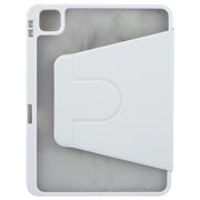 For iPad 2025 / 2022 GEBEI Acrylic TPU 3-folding Rotating Smart Tablet Leather Case withh Pen Slot(Grey)