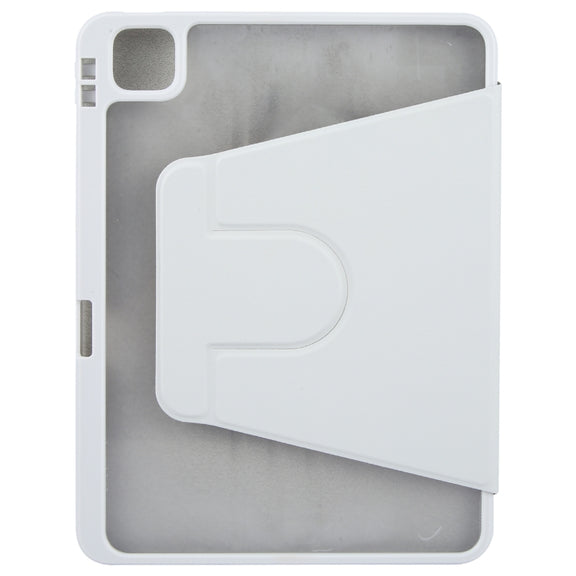 For iPad 2025 / 2022 GEBEI Acrylic TPU 3-folding Rotating Smart Tablet Leather Case withh Pen Slot(Grey)