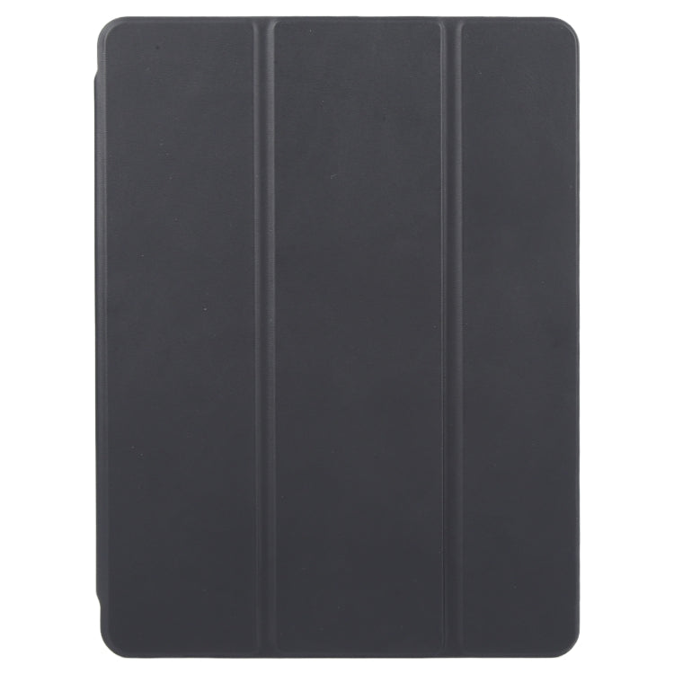 For iPad Pro 11 2022 / 2021 / 2020 GEBEI Acrylic TPU 3-folding Rotating Smart Tablet Leather Case withh Pen Slot(Black)