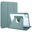 For iPad Air 11 2025 / 2024 / Air 5 GEBEI Acrylic TPU 3-folding Rotating Smart Tablet Leather Case withh Pen Slot(Dark Green) - free shipping - PMC TechLife - Order now!
