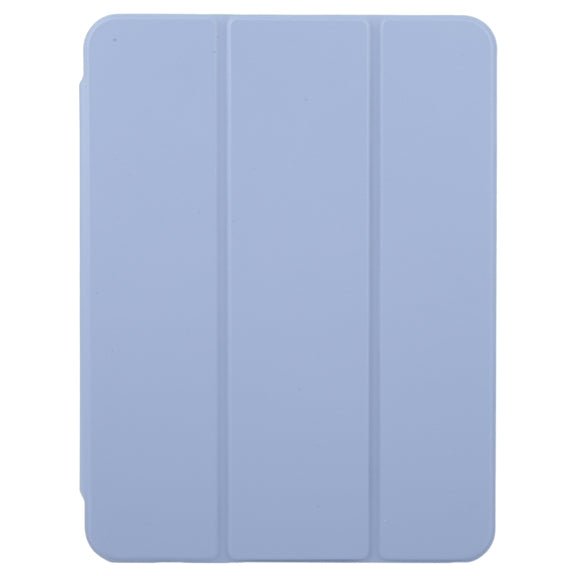 For iPad Air 13 2025 / 2024 GEBEI Acrylic TPU 3-folding Rotating Smart Tablet Leather Case withh Pen Slot(Light Purple)