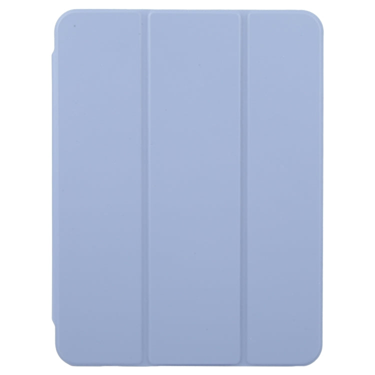 For iPad Air 13 2025 / 2024 GEBEI Acrylic TPU 3-folding Rotating Smart Tablet Leather Case withh Pen Slot(Light Purple)