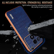 For Redmi K70 Ultra AZNS Electroplated Frame Crocodile Texture Full Coverage Phone Case(Green)