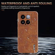 For Xiaomi 14 AZNS Electroplated Frame Crocodile Texture Full Coverage Phone Case(Green)