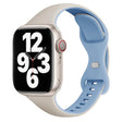 For Apple Watch Series 9 45mm Two Color Slim Butterfly Buckle Silicone Watch Band(White Fog Blue) - free shipping - PMc TechLife - Order now!