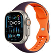 For Apple Watch Ultra 49mm Two Color Slim Butterfly Buckle Silicone Watch Band(Dark Purple Orange) - free shipping - PMc TechLife - Order now!