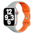 For Apple Watch Series 4 40mm Two Color Slim Butterfly Buckle Silicone Watch Band(Echeveria Blue Orange) - free shipping - PMc TechLife - Order now!