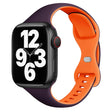 For Apple Watch Series 3 38mm Two Color Slim Butterfly Buckle Silicone Watch Band(Dark Purple Orange) - free shipping - PMc TechLife - Order now!
