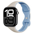 For Apple Watch Series 10 46mm Two Color Slim Butterfly Buckle Silicone Watch Band(White Fog Blue) - free shipping - PMc TechLife - Order now!