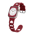 For Apple Watch Series 6 44mm Donut Hollow Silicone Watch Band(Wine Red) - free shipping - PMc TechLife - Order now!