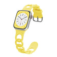 For Apple Watch Series 5 44mm Donut Hollow Silicone Watch Band(Light Yellow) - free shipping - PMc TechLife - Order now!