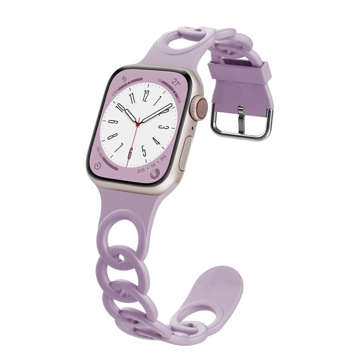 For Apple Watch Series 3 38mm Donut Hollow Silicone Watch Band(Light Purple) - free shipping - PMc TechLife - Order now!