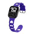 For Apple Watch Series 10 46mm Donut Hollow Silicone Watch Band(Dark Purple) - free shipping - PMc TechLife - Order now!