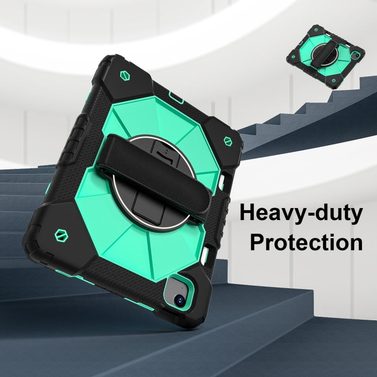 For iPad Air 11 2025 / 2024 Contrast Color Robot Silicone Hybrid PC Tablet Case(Black Mint Green) - free shipping - PMC TechLife - Order now!