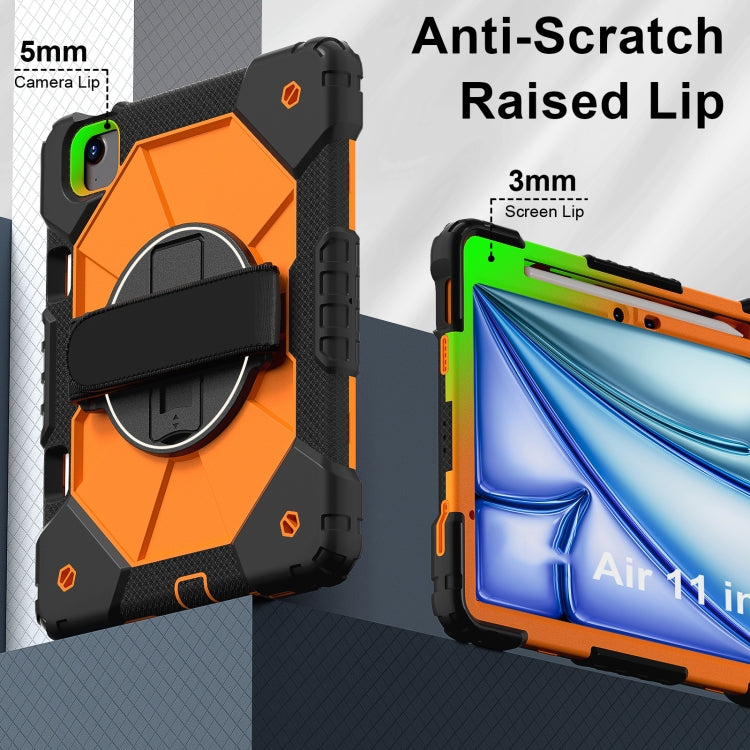 For iPad Air 11 2025 / 2024 Contrast Color Robot Silicone Hybrid PC Tablet Case(Black Orange) - iPad Air 11 2025 / 2024 Cases by PMC TechLife | Online Shopping South Africa | PMC TechLife | Buy Now Pay Later Mobicred