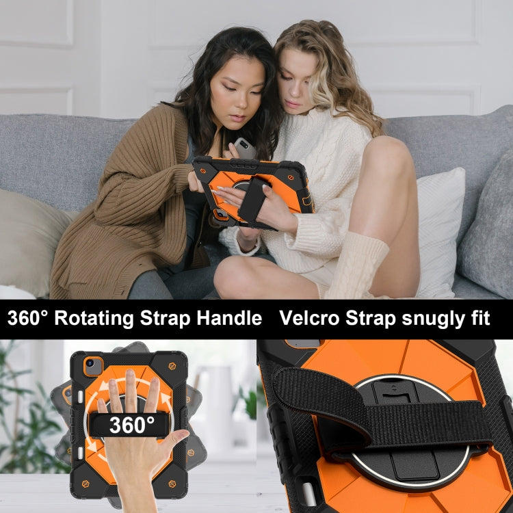 For iPad Air 11 2025 / 2024 Contrast Color Robot Silicone Hybrid PC Tablet Case(Black Orange) - iPad Air 11 2025 / 2024 Cases by PMC TechLife | Online Shopping South Africa | PMC TechLife | Buy Now Pay Later Mobicred