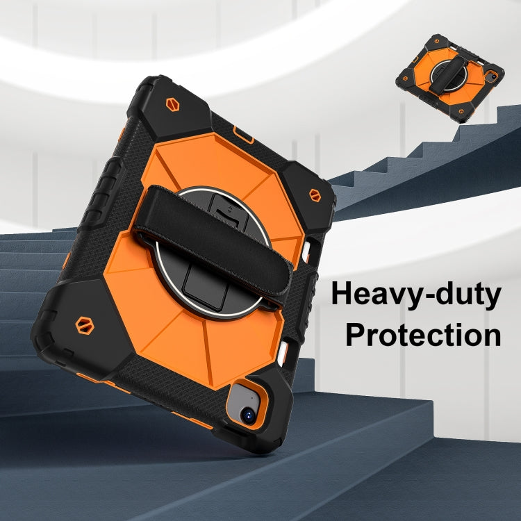 For iPad Air 11 2025 / 2024 Contrast Color Robot Silicone Hybrid PC Tablet Case(Black Orange) - iPad Air 11 2025 / 2024 Cases by PMC TechLife | Online Shopping South Africa | PMC TechLife | Buy Now Pay Later Mobicred