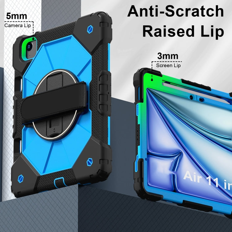 For iPad Air 11 2025 / 2024 Contrast Color Robot Silicone Hybrid PC Tablet Case(Black Blue) - iPad Air 11 2025 / 2024 Cases by PMC TechLife | Online Shopping South Africa | PMC TechLife | Buy Now Pay Later Mobicred