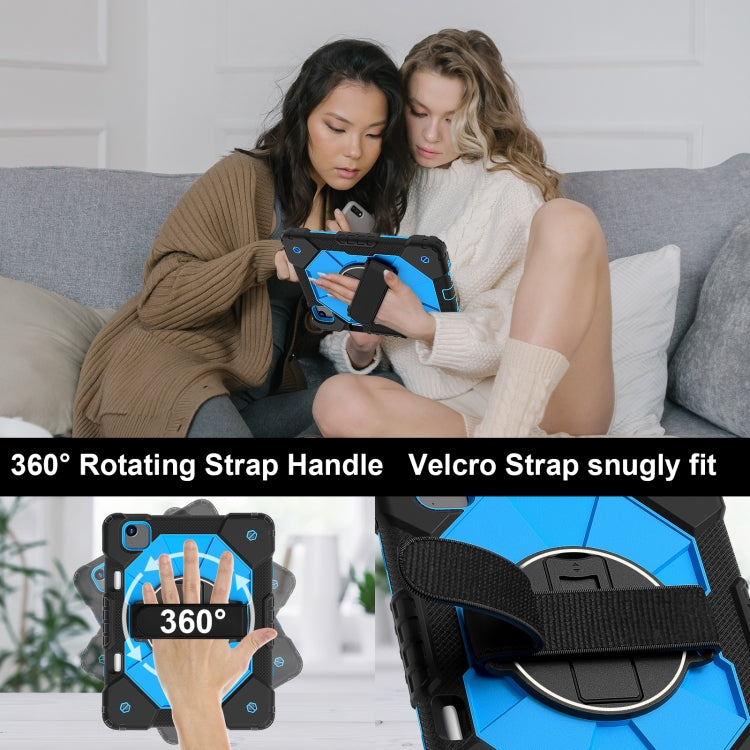 For iPad Air 11 2025 / 2024 Contrast Color Robot Silicone Hybrid PC Tablet Case(Black Blue) - iPad Air 11 2025 / 2024 Cases by PMC TechLife | Online Shopping South Africa | PMC TechLife | Buy Now Pay Later Mobicred