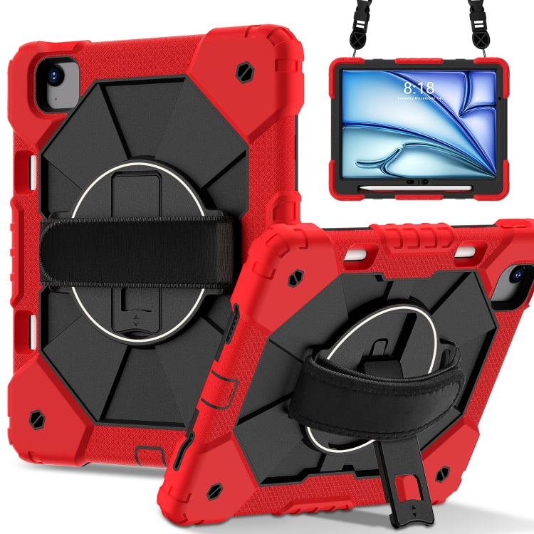 For iPad Air 11 2025 / 2024 Contrast Color Robot Silicone Hybrid PC Tablet Case(Red Black) - iPad Air 11 2025 / 2024 Cases by PMC TechLife | Online Shopping South Africa | PMC TechLife | Buy Now Pay Later Mobicred