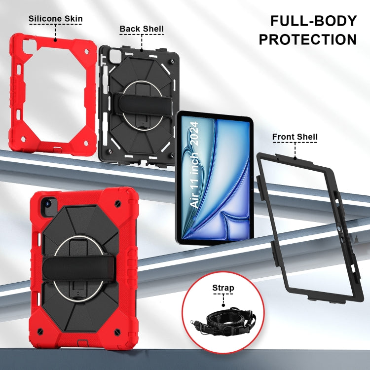 For iPad Air 11 2025 / 2024 Contrast Color Robot Silicone Hybrid PC Tablet Case(Red Black) - iPad Air 11 2025 / 2024 Cases by PMC TechLife | Online Shopping South Africa | PMC TechLife | Buy Now Pay Later Mobicred