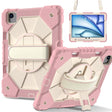 For iPad Air 11 2024 Contrast Color Robot Silicone Hybrid PC Tablet Case(Rose Gold Beige) - iPad Air 11 2024 Cases by PMC TechLife | Online Shopping South Africa | PMC TechLife | Buy Now Pay Later Mobicred